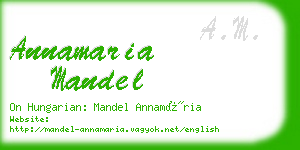 annamaria mandel business card